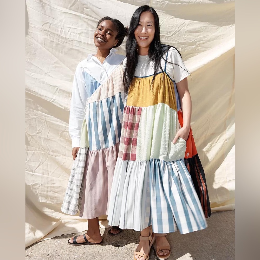 Madewell x La Reunion Patchwork Wrap Dress